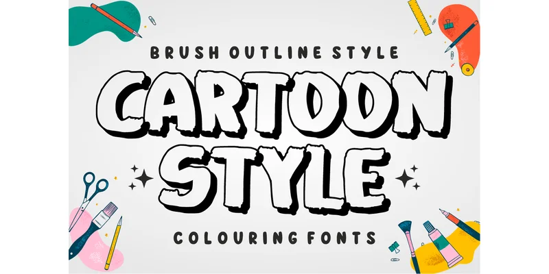 Graffiti Outline Font by anamalmusyaffaCreative by anamalmusyaffaCreative — Display Font — thumbnail 3