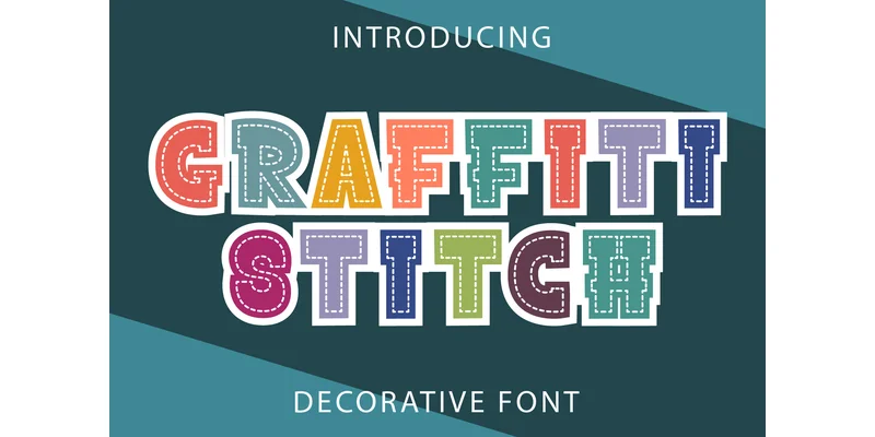 Graffiti Stitch Font by Densu Creative by Densu Creative — Decorative Font