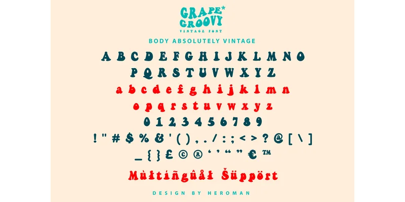 Grape Groovy Font by HeroMan — Display Font — thumbnail 7