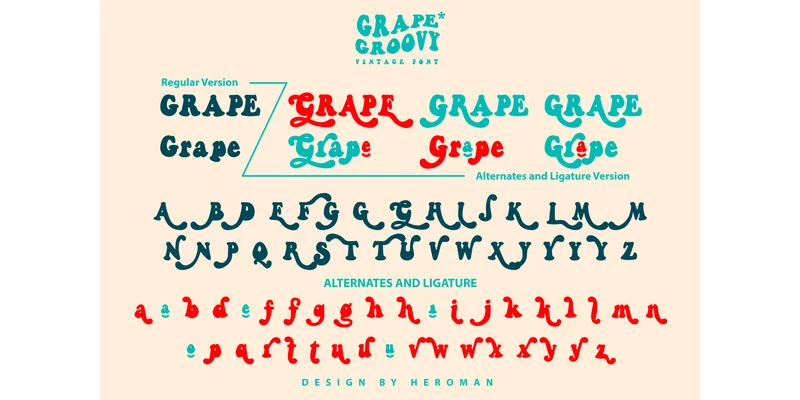 Grape Groovy Font by HeroMan — Display Font — thumbnail 8