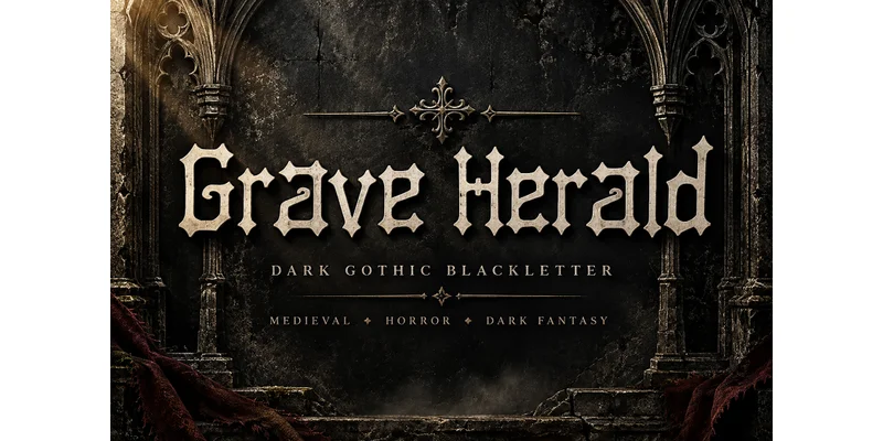 Grave Herald Font by Bundle — Blackletter Font