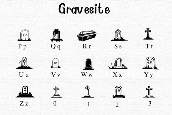 Gravesite by Nongyao — Dingbats Font — thumbnail 3