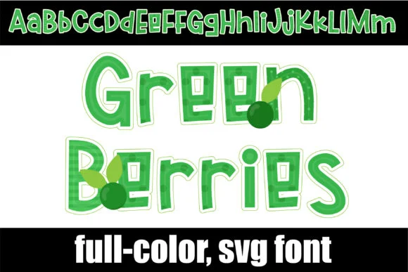 Green Berries by Illustration Ink — Color Fonts Font