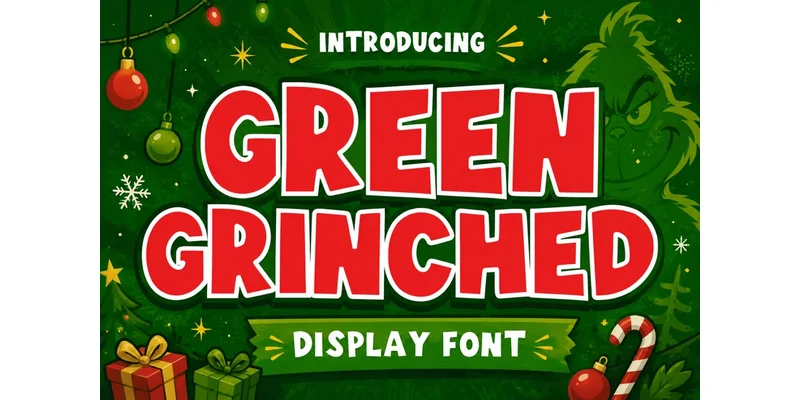 Green Grinched Font by WNIdesign — Display Font