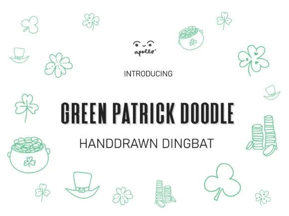 Green Patrick Doodle by Apollo no.64 — Dingbats Font