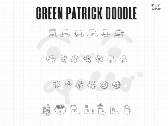 Green Patrick Doodle by Apollo no.64 — Dingbats Font — thumbnail 2