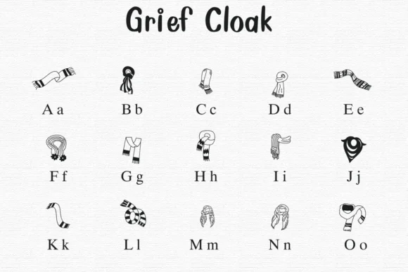 Grief Cloak by Nongyao — Dingbats Font — thumbnail 2