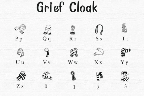Grief Cloak by Nongyao — Dingbats Font — thumbnail 3