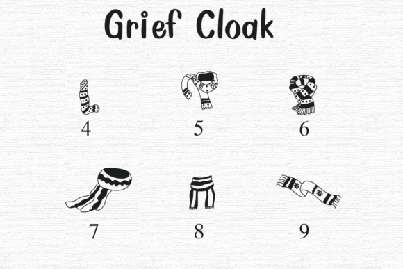 Grief Cloak by Nongyao — Dingbats Font — thumbnail 4