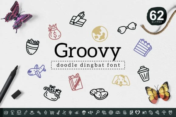 Groovy by YandiDesigns — Dingbats Font