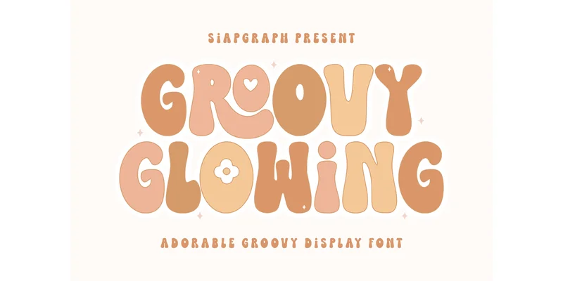 Groovy Glowing Font by SiapGraph — Display Font