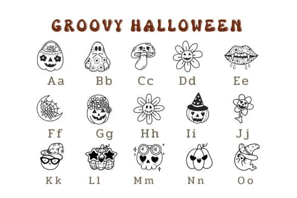 Groovy Halloween by Pui Art — Dingbats Font — thumbnail 2