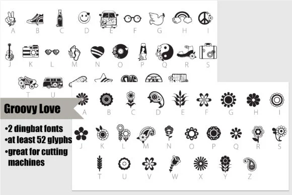 Groovy Love by Illustration Ink — Dingbats Font