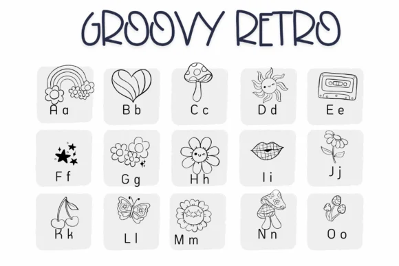 Groovy Retro by Sirinart — Dingbats Font — thumbnail 2