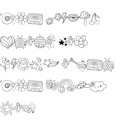 Groovy Retro by Sirinart — Dingbats Font — thumbnail 8