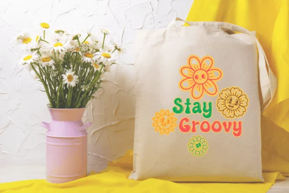 Groovy Retro Flowers by Pui Art — Dingbats Font — thumbnail 2