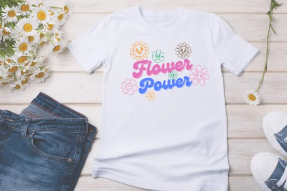 Groovy Retro Flowers by Pui Art — Dingbats Font — thumbnail 3