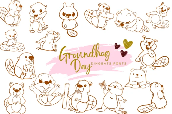 Groundhog Day by Suphitchaya — Dingbats Font