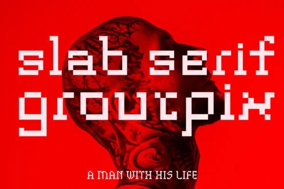 Groutpix by ffeeaarr โ Slab Serif Font