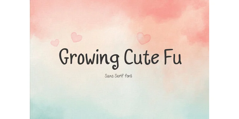 Growing Cute Fu Font by TanoiCartoonist — Sans Serif Font