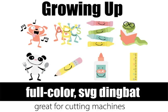 Growing Up by Illustration Ink — Color Fonts Font