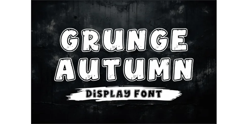 Grunge Autumn Font by riki.studio — Display Font