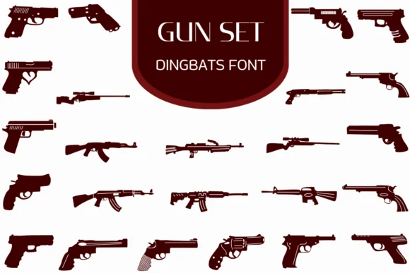 Gun Set by Heartcraft Atelier — Dingbats Font