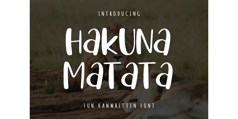 Hakuna Matata Font by dapiyupi — Display Font