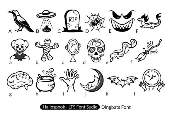 Hallospook by LUXURY T-SHIRT STORE — Dingbats Font