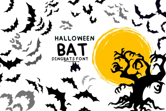 Halloween Bat by Bee piyanuch — Dingbats Font