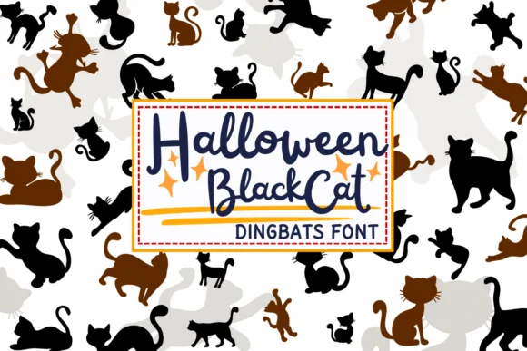 Halloween Black Cat by PraewDesigns — Dingbats Font