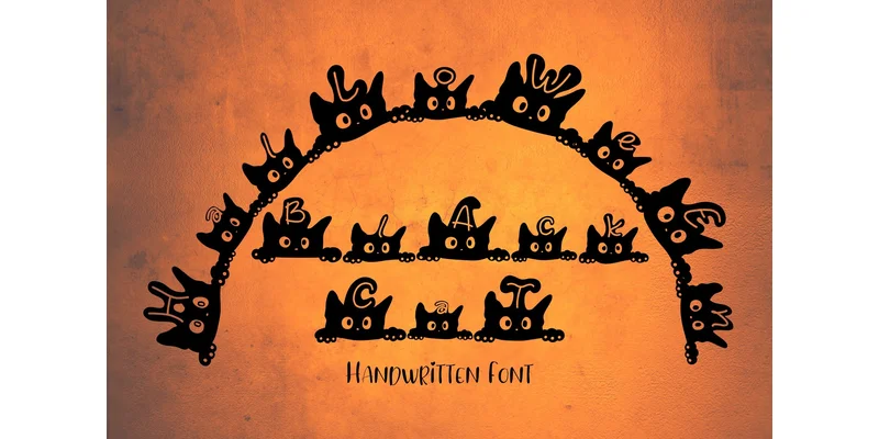 Halloween Black Cat Font by PeamCreations — Display Font