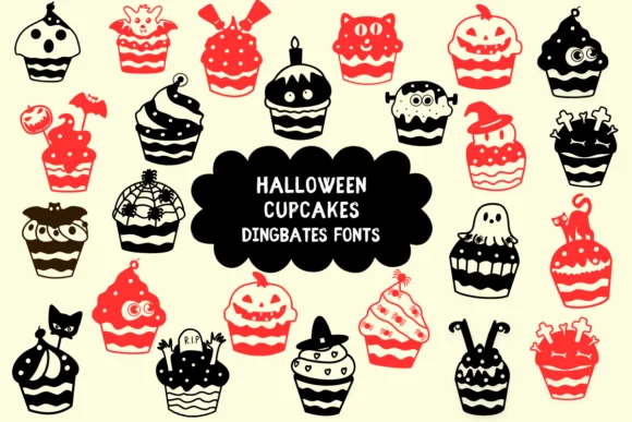 Halloween Cupcakes by Natchuta — Dingbats Font