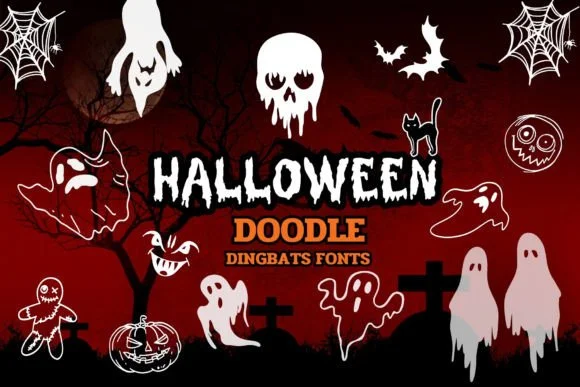 Halloween Doodle by Pui Art — Dingbats Font