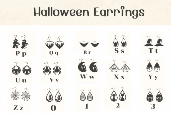 Halloween Earrings by Ketsarin — Dingbats Font — thumbnail 3