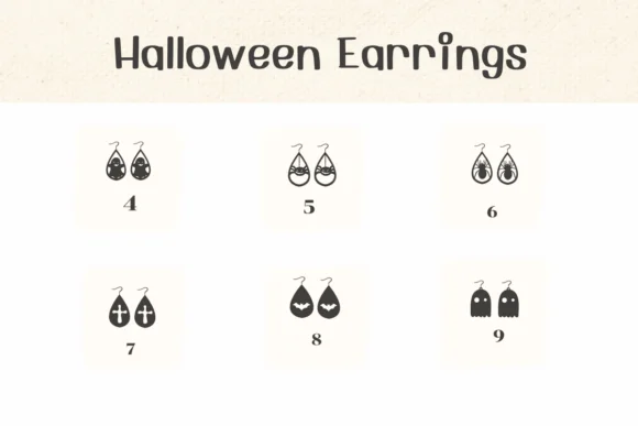 Halloween Earrings by Ketsarin — Dingbats Font — thumbnail 4