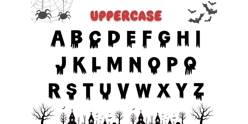 Halloween Ink Drops Font by Natchuta by Natchuta — Decorative Font — thumbnail 2