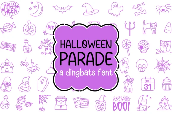 Halloween Parade by IngingDigitalArt — Dingbats Font
