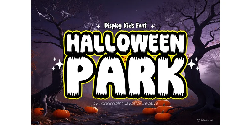 Halloween Park Font by anamalmusyaffaCreative by anamalmusyaffaCreative — Decorative Font