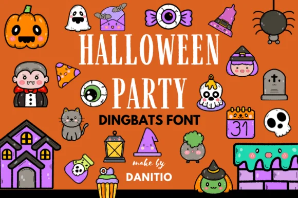 Halloween Party by danita.kukkai — Dingbats Font
