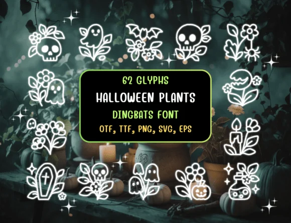 Halloween Plants by Distiny4919 — Dingbats Font