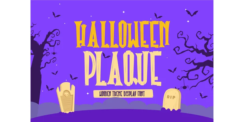 Halloween Plaque Font by sipanji figuree — Display Font