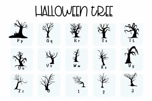 Halloween Tree by Sirinart — Dingbats Font — thumbnail 3
