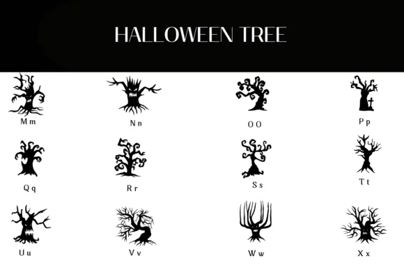 Halloween Tree by Heartcraft Atelier — Dingbats Font — thumbnail 3