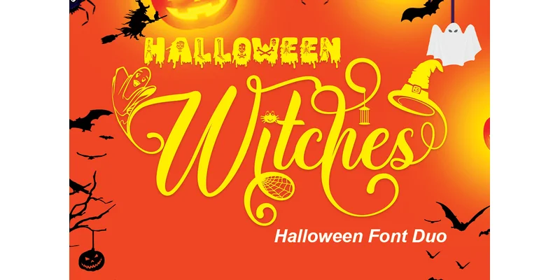 Halloween Witches Duo Font by Arzaq's Studio — Display Font