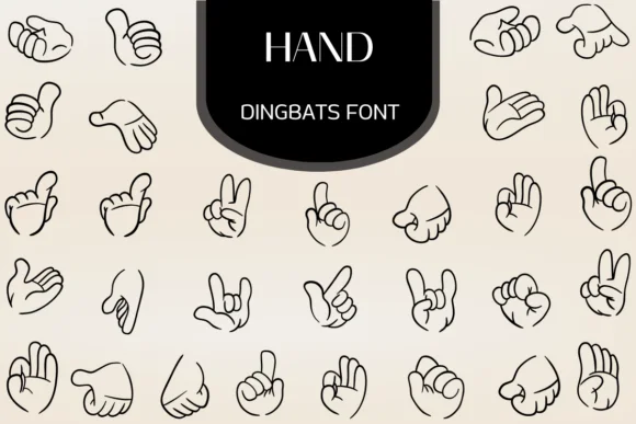 Hand by Heartcraft Atelier — Dingbats Font