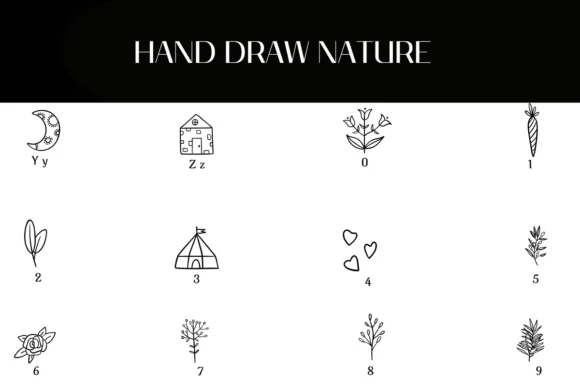 Hand Draw Nature by Heartcraft Atelier — Dingbats Font — thumbnail 4