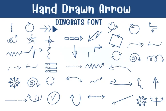 Hand Drawn Arrow by Sontaya — Dingbats Font