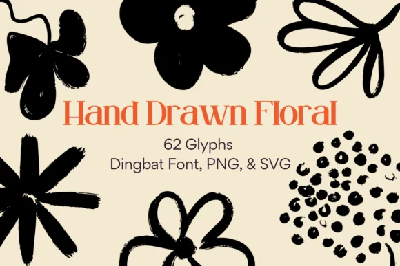 Hand Drawn Floral by f33ls design — Dingbats Font