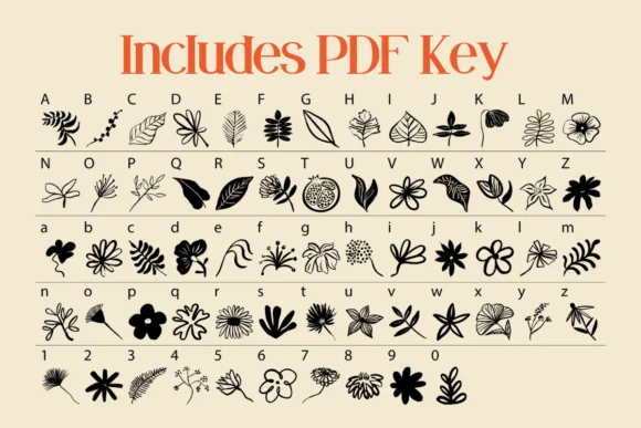 Hand Drawn Floral by f33ls design — Dingbats Font — thumbnail 3